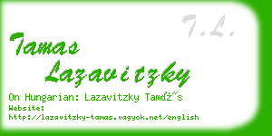 tamas lazavitzky business card